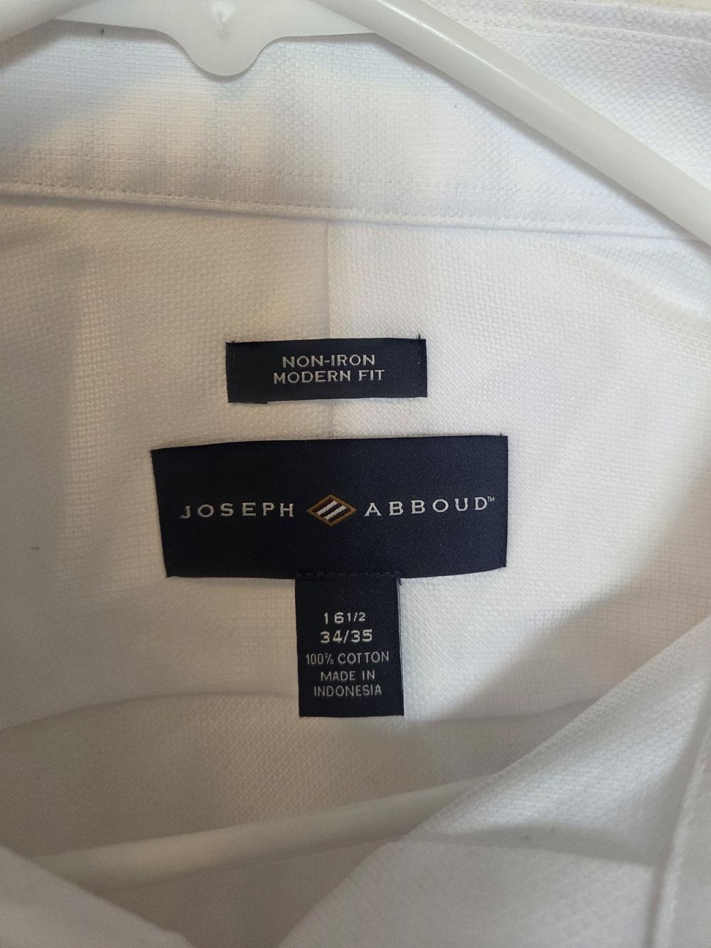 Joseph Abboud White Modern Fit French Cuff Formal Dress Shirt Size 16 1/2 Neck - Picture 5 of 7